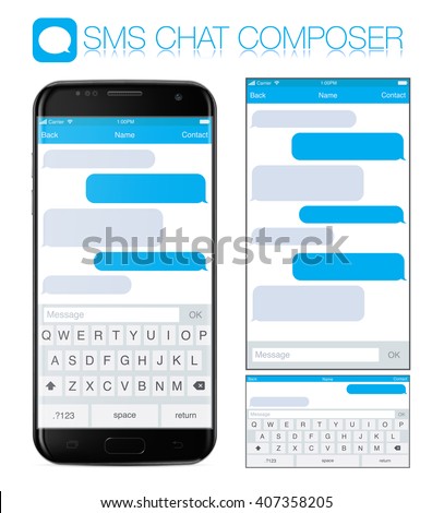 Smart Phone chatting sms template bubbles. Place your own text to the message clouds. Compose dialogues using samples bubbles! Eps 10 format