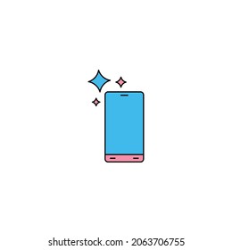 vector de icono de limpieza de teléfonos inteligentes