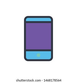 Smart phone colored vector icon