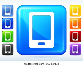 Smart Phone Colorful Square Button