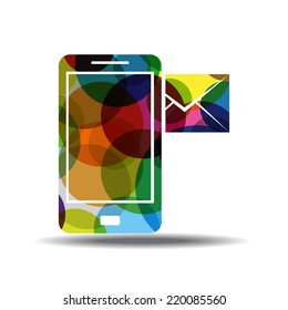 Smart Phone Colorful Vector Icon Design