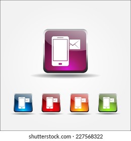Smart Phone Colorful Vector Icon Design