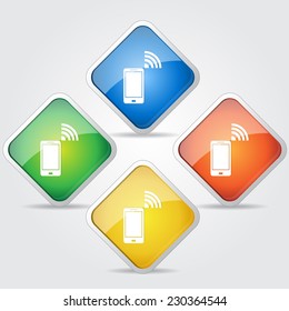 Smart Phone Colorful Vector Icon Design