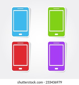 Smart Phone Colorful Vector Icon Design