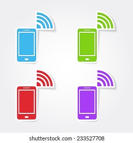 Smart Phone Colorful Vector Icon Design