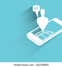 smart phone and communication concept