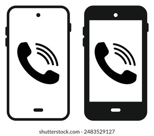 smart phone for communicator, the technology device for communication of people, cellphone icon