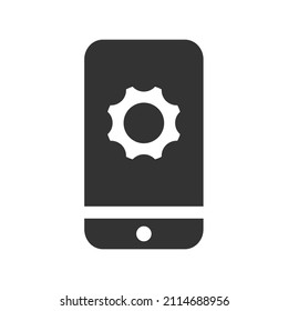Smart phone configuration icon, Vector graphics