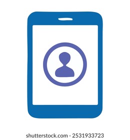 Smart Phone Contact Logo Vector Icon.