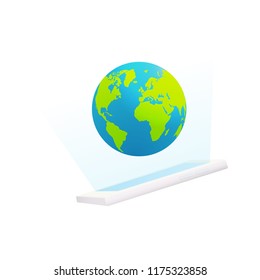 smart phone design, smart phone with globe display. vector illustration
