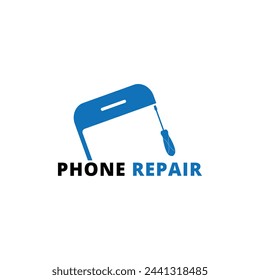 Smart phone device repair symbol, logo, icon, sign template for your service.