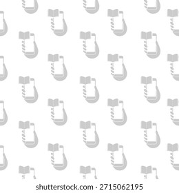 Smart phone e book padrão sem emenda isolado no fundo branco