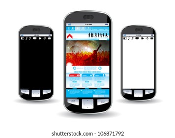 Smart phone editable vector