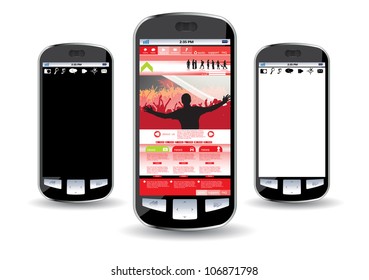 Smart phone editable vector