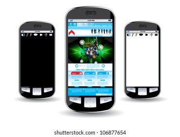 Smart phone editable vector