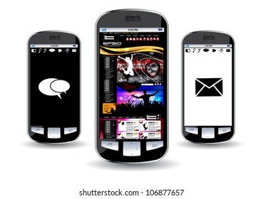 Smart phone editable vector