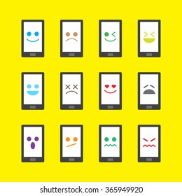 smart phone emojicon