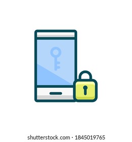 un teléfono inteligente equipado con un candado de seguridad