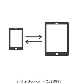 Smart Phone File Transfer Vector Design
