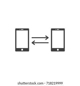 Smart Phone File Transfer Vector Design