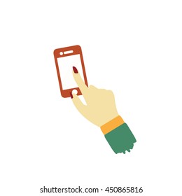 smart phone finger vector