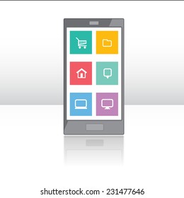 smart phone flat design illustration