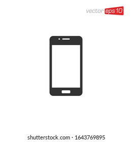 Smart Phone Flat Icon Design Vector