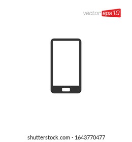 Smart Phone Flat Icon Design Vector