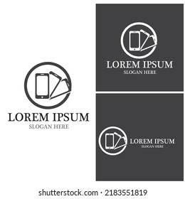 Smart phone gadget logo vector template