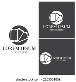 plantilla vectorial del logotipo del gadget del teléfono inteligente