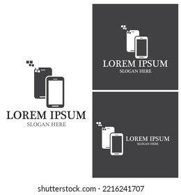 plantilla vectorial del logotipo del gadget del teléfono inteligente