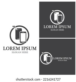 Smart phone gadget logo vector template