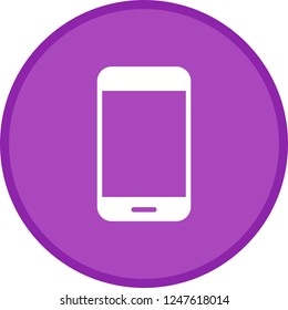 Smart phone Glyph Round Circle Multicolor BG
