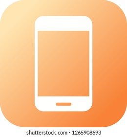 Smart phone glyph round corner multi color gradient BG