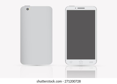 Smart phone gray color vector design .