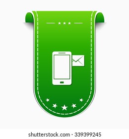 Smart Phone Green Vector Icon Design