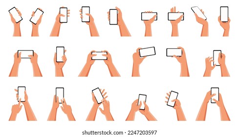 Smart phone with hand, icon vector design