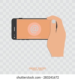 Smart Phone with hand isolated