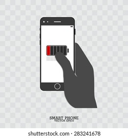 Smart Phone with hand isolated