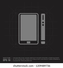 Smart Phone icon - Black Creative Background - Free vector icon