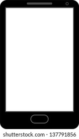 Smart phone icon with blank screen