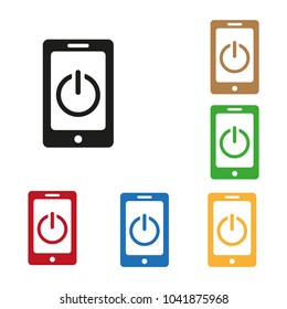 Smart phone icon , color set.