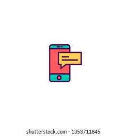 Smart phone icon design. Essential icon vector illustration
