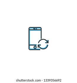 Smart Phone icon design. Interaction icon line vector illustration design