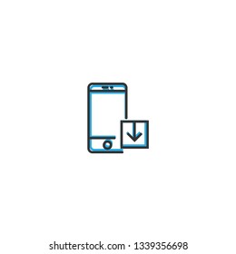 Smart Phone icon design. Interaction icon line vector illustration design