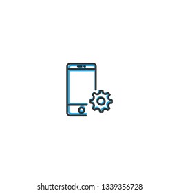 Smart Phone icon design. Interaction icon line vector illustration design