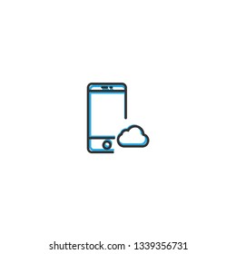 Smart Phone icon design. Interaction icon line vector illustration design