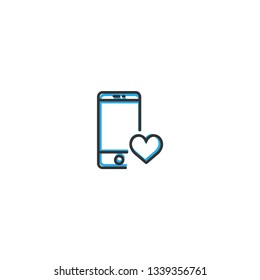 Smart Phone icon design. Interaction icon line vector illustration design