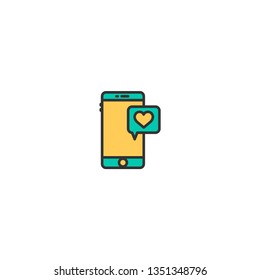 Smart phone Icon Design. Lifestyle icon vector illustration