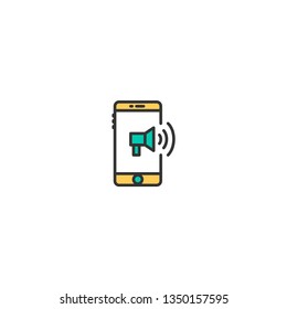 Smart phone icon design. Marketing icon vector illustration